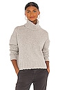 view 1 of 4 Zoe Turtleneck Sweater in Light Heather Grey