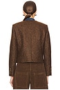 view 4 of 5 Melanie Cropped Jacket in Saddle Check