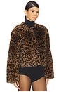 view 2 of 4 Elan Shearling Jacket in Camel Leopard