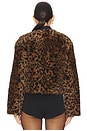 view 3 of 4 Elan Shearling Jacket in Camel Leopard