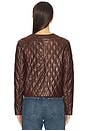 view 3 of 4 Amy Leather Jacket in Bordeaux in Chocolate Brown