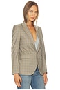 view 3 of 6 Anabel Tailored Jacket in Grey & Ochre Check