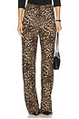 view 1 of 6 Kiana Jersey Pant in Vintage Leopard Print