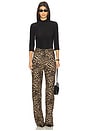 view 5 of 6 Kiana Jersey Pant in Vintage Leopard Print