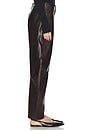 view 3 of 6 Shon Leather Pant in Dark Brown