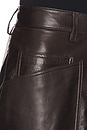 view 6 of 6 Shon Leather Pant in Dark Brown