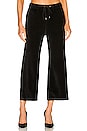 view 1 of 4 Daphne Velour Wide Leg Sweatpant in Black