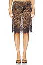 view 1 of 6 Thea Lace Skirt in Vintage Leopard Print