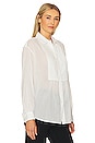 view 2 of 4 Daniel Voile Tuxedo Shirt in Ivory