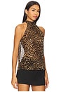 view 2 of 4 Alla Halterneck Top in Vintage Leopard Print