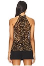view 3 of 4 Alla Halterneck Top in Vintage Leopard Print