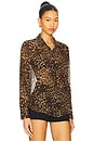 view 2 of 4 CAMISA SLIM GAIA in Vintage Leopard Print