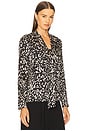 view 2 of 4 Janese Blouse in Large Black Cheetah Print