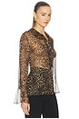 view 2 of 5 Cecily Shirt in Lurex Leopard