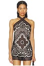 view 1 of 4 Solal Silk Halterneck Top in Brown & Ivory Bandana Print