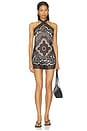 view 4 of 4 Solal Silk Halterneck Top in Brown & Ivory Bandana Print