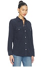 view 2 of 4 CHEMISE VELOURS TRAVIS  in Dusk Navy