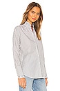 view 2 of 4 Vivian Button Down in Grey & White Stripe