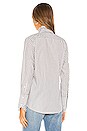 view 3 of 4 Vivian Button Down in Grey & White Stripe