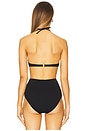 view 3 of 4 Triangle Bikini Top in Black