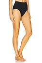 view 2 of 4 High Waisted Bikini Bottom in Black