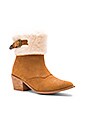 view 2 of 5 Lone Ranger Boot with Faux Fur Cuff in Tan Suede