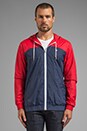 view 1 of 7 Brighton Jacket in Steel Blue/Red/White in Steel Blue & Red & White