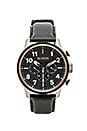 view 1 of 3 Safari Dual Time Leather in Black & Rose Gold