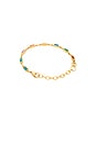 view 3 of 3 Rectangle Tennis Bracelet in Gold & Multicolor