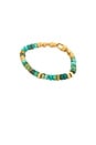 view 1 of 3 BRACELET HEXAGON in Turquoise & Gold