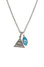 view 2 of 3 Turquoise Evil Eye And Eye Of Ra Pendant Necklace in Silver & Turquoise