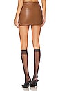 view 3 of 4 Miranda Leather Mini Skirt in Brown