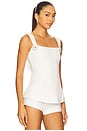 view 3 of 6 Anabella Bow Top in White