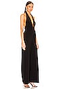 view 2 of 3 Halter Wrap Straight Leg Jumpsuit in Black