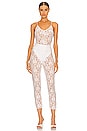 view 1 of 4 Low Back Fara Slip Jumpsuit in Ivory & Peony