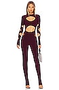 view 1 of 3 Long Sleeve Aztec Catsuit in Plum