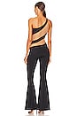view 3 of 4 Snake Mesh Fishtail Jumpsuit in Black & Nude Mesh
