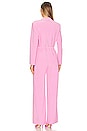 view 3 of 3 Single Breasted Straight Leg Jumpsuit in Candy Pink