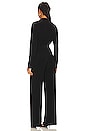 view 3 of 3 Shirt Straight Leg Jumpsuit With Collar Stand in Black