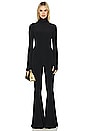 view 1 of 3 Long Sleeve Turtleneck Fishtail Jumpsuit in Black