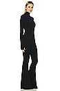 view 2 of 3 Long Sleeve Turtleneck Fishtail Jumpsuit in Black