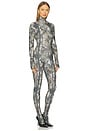 view 2 of 5 Long Sleeve Slim Fit Turtleneck Catsuit in Trees