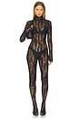 view 1 of 5 Long Sleeve Slim Fit Turtleneck Catsuit in Black