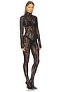 view 2 of 5 Long Sleeve Slim Fit Turtleneck Catsuit in Black
