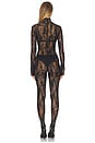 view 3 of 5 Long Sleeve Slim Fit Turtleneck Catsuit in Black