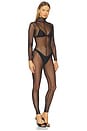 view 2 of 4 Long Sleeve Slim Fit Turtleneck Catsuit in Black