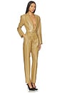 view 2 of 3 Easy Fit Single Breasted Tapered Leg Jumpsuit in Camel