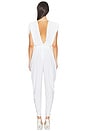 view 3 of 3 Square Sleeve Waterfall Jumpsuit in Snow White