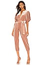 view 1 of 3 Rectangle Jog Velvet Jumpsuit in Salmon