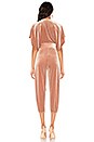 view 3 of 3 Rectangle Jog Velvet Jumpsuit in Salmon
